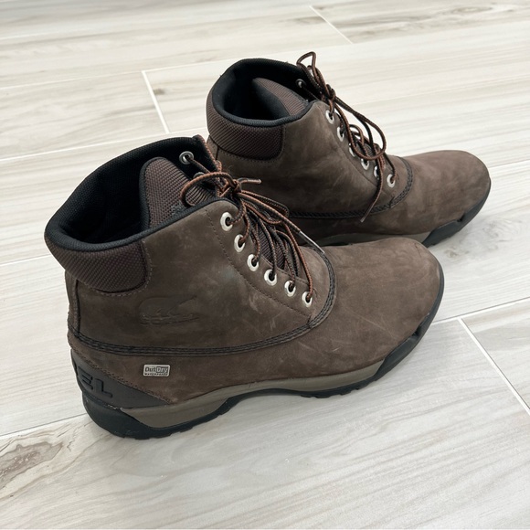 SOREL Out Dry Waterproof Boots Leather, Brown | Men's Size 12 - Picture 5 of 7
